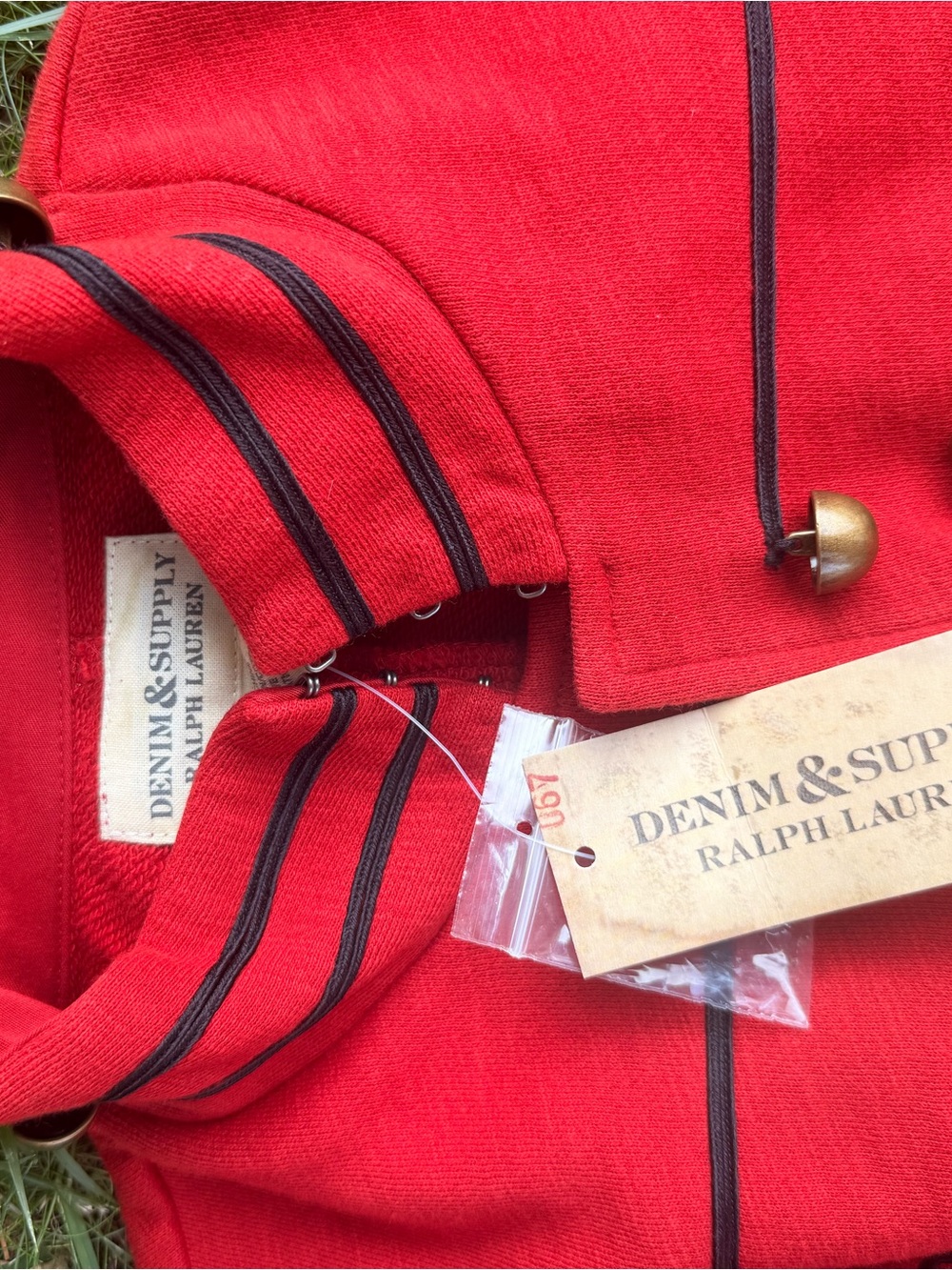 NWT Ralph Lauren Denim & Supply Red Military Officer Band Jacket XL - Picture 4 of 5